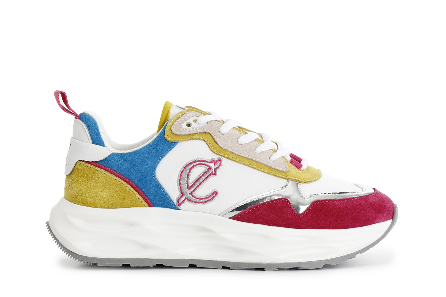 chaussures de running en daim et tissu multicolor 40