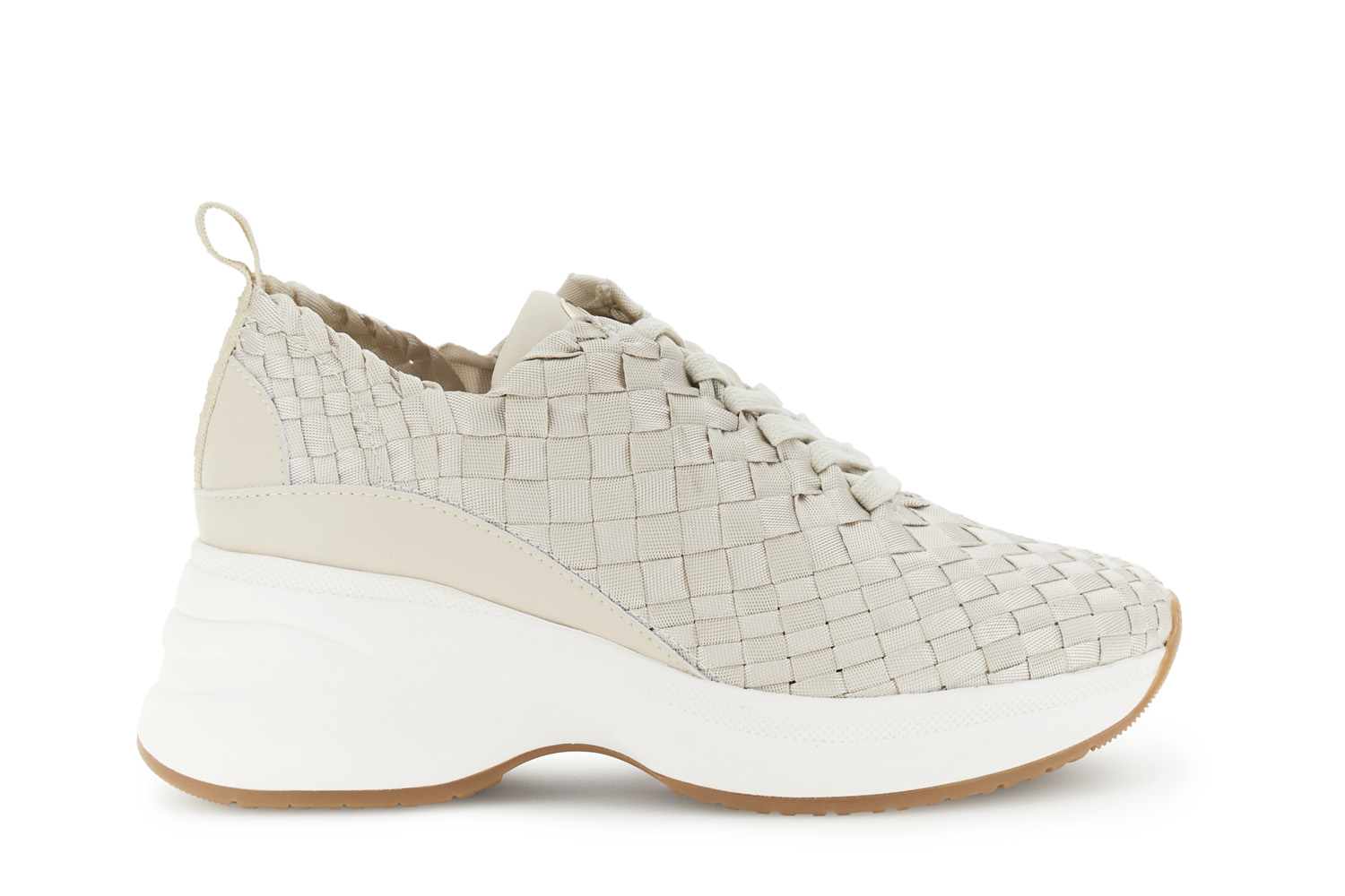 chaussures de course effet cuir en gros-grain tissé beige 41 chaussures de course effet cuir en gros-grain tissé beige 41