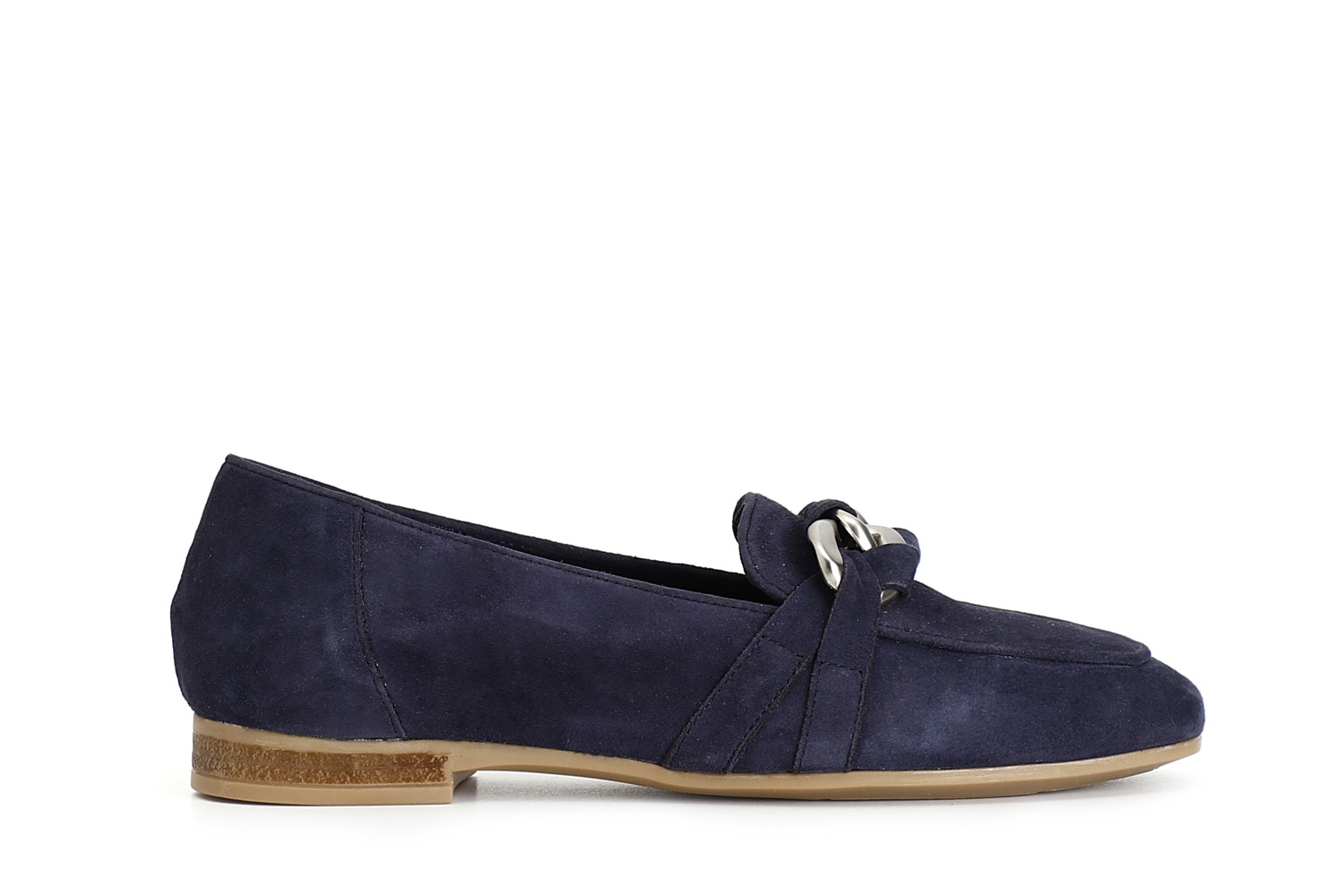 mocassins en daim avec attache chaîne blue 37