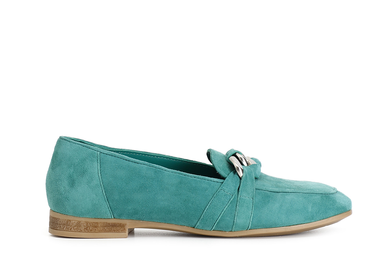 mocassins en daim avec attache chaîne green 40