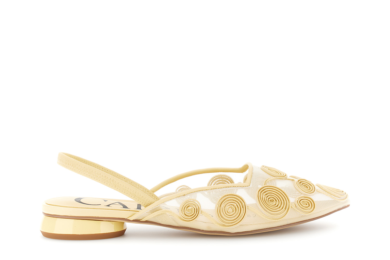 slingback avec broderie cornely yellow 37