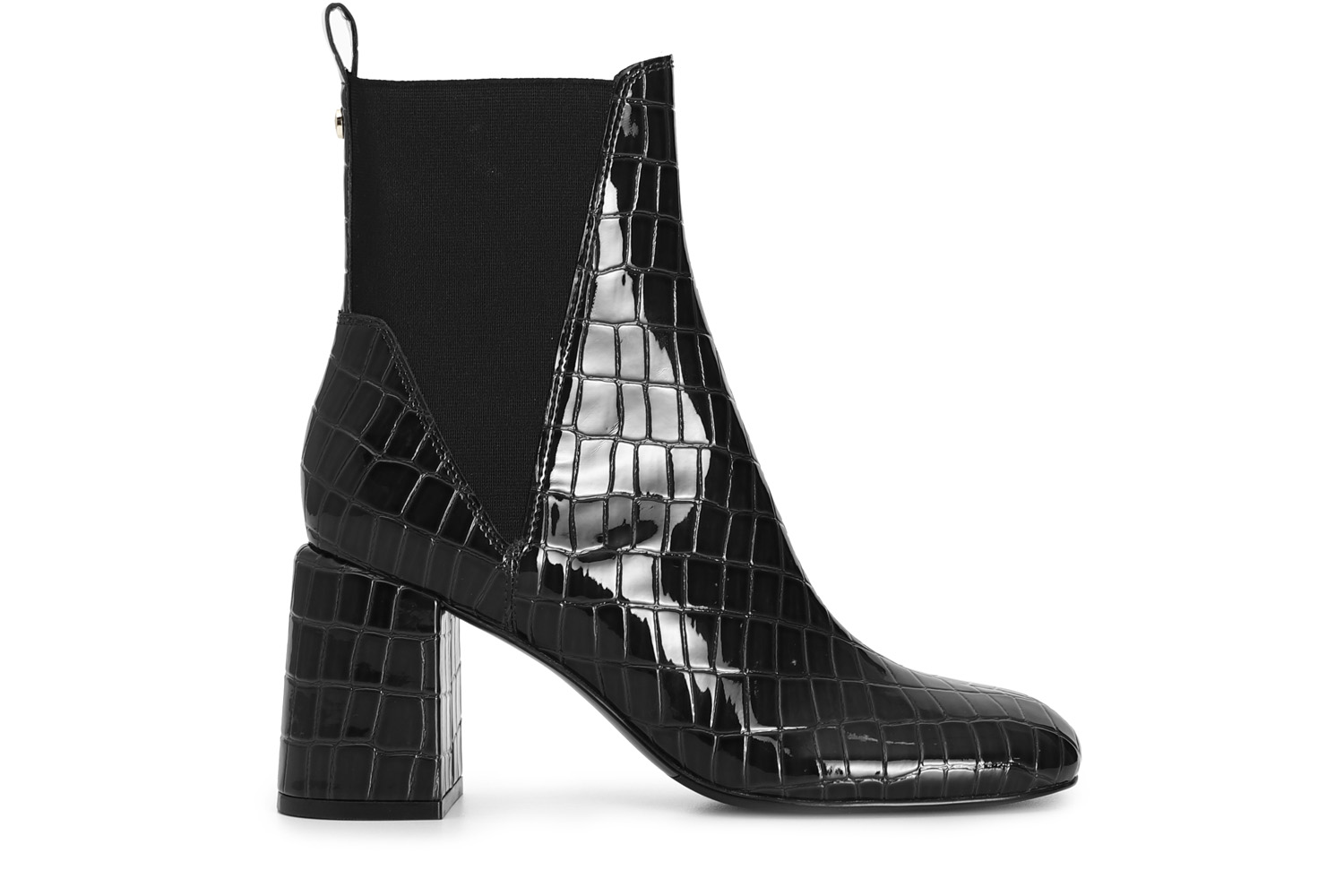 bottine femme imprimé croco black 36