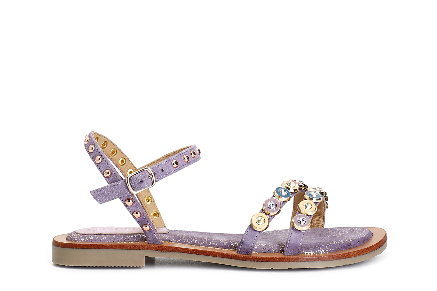 sandales en daim guild avec accessoires lilac 37