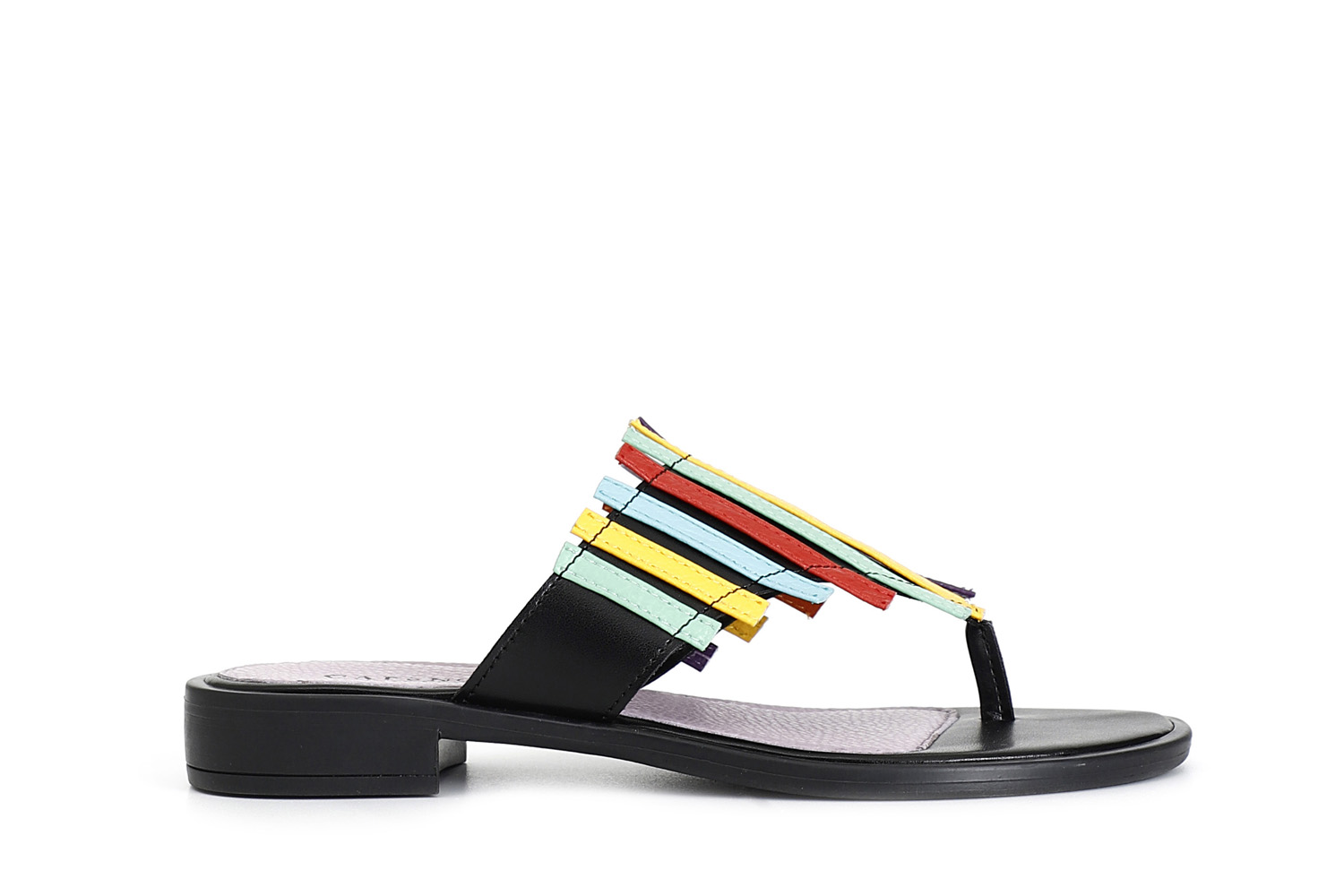 tongs avec empeigne multi-brides multicolor 39