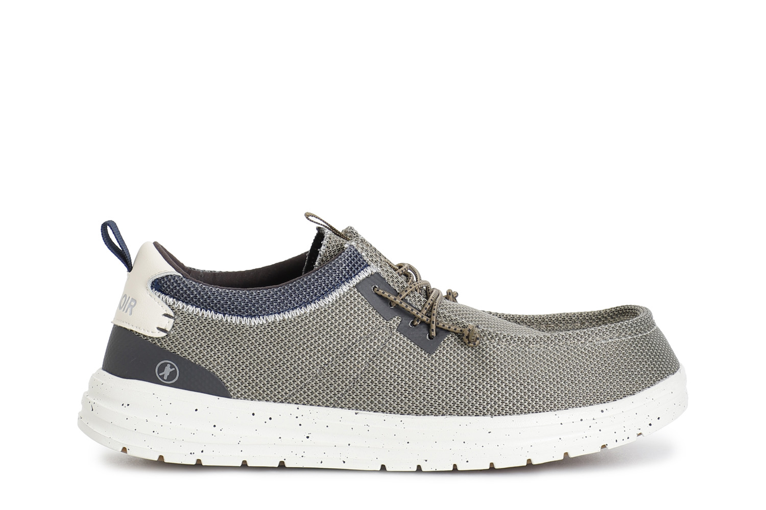 chaussures bateau en tissu taupe 40