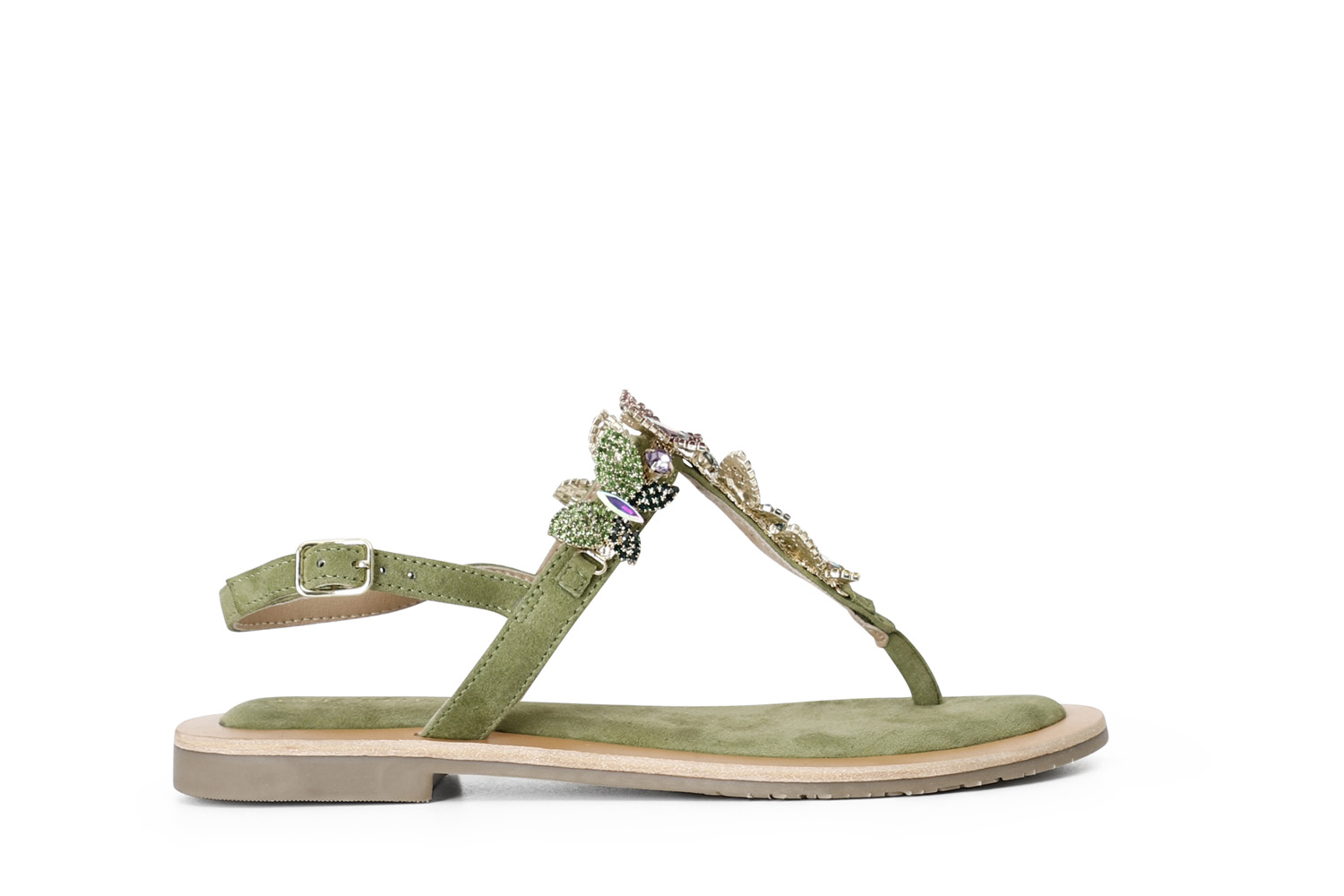 tongs avec accessoire bijou green 36