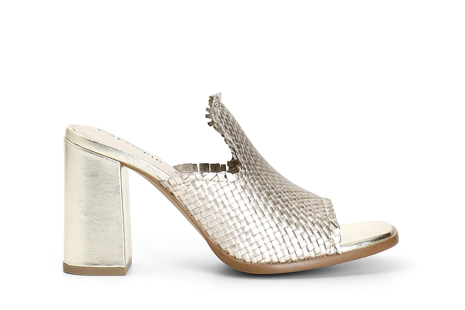 sabot en cuir avec tressage gold 38 sabot en cuir avec tressage gold 38