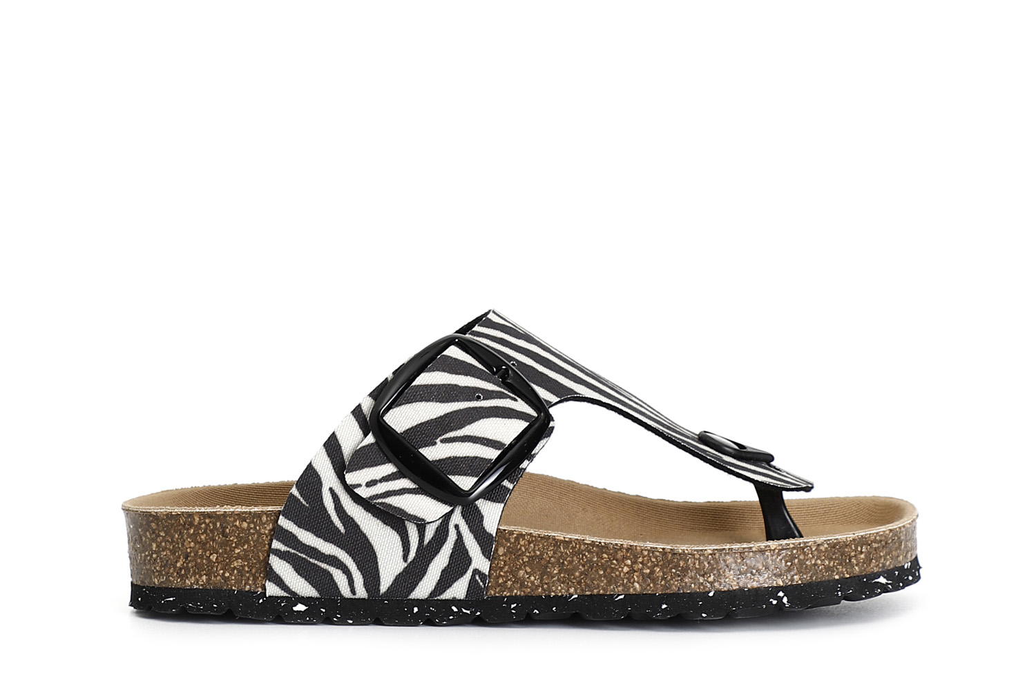 tongs femme en tissu imprimé zebra 40