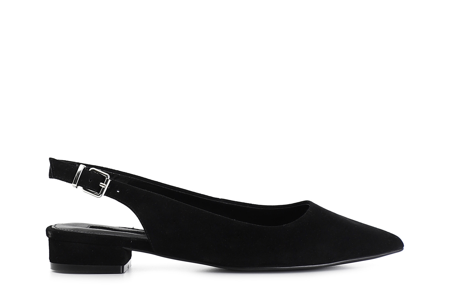 ballerines en daim ouvertes derrière black 39