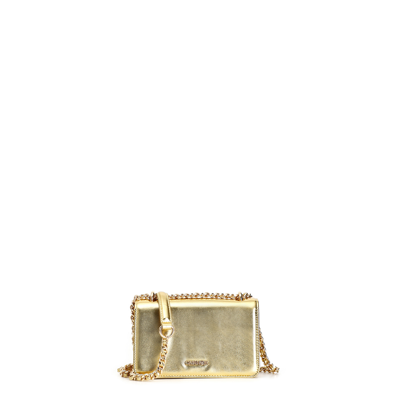 mini-sac effet métallisé à rabat gold taglia unica