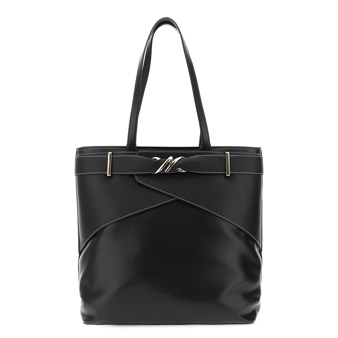 sac shopping avec accessoire en métal black taglia unica