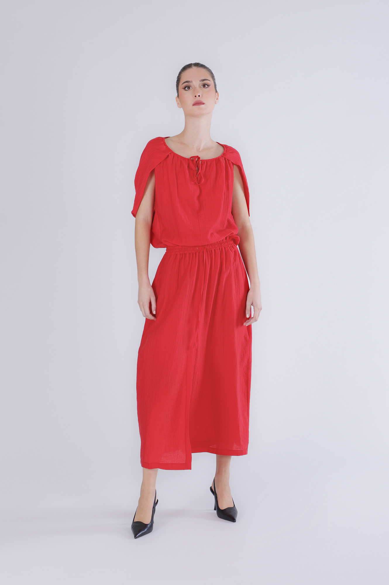robe longue à larges emmanchures red xl robe longue à larges emmanchures red xl