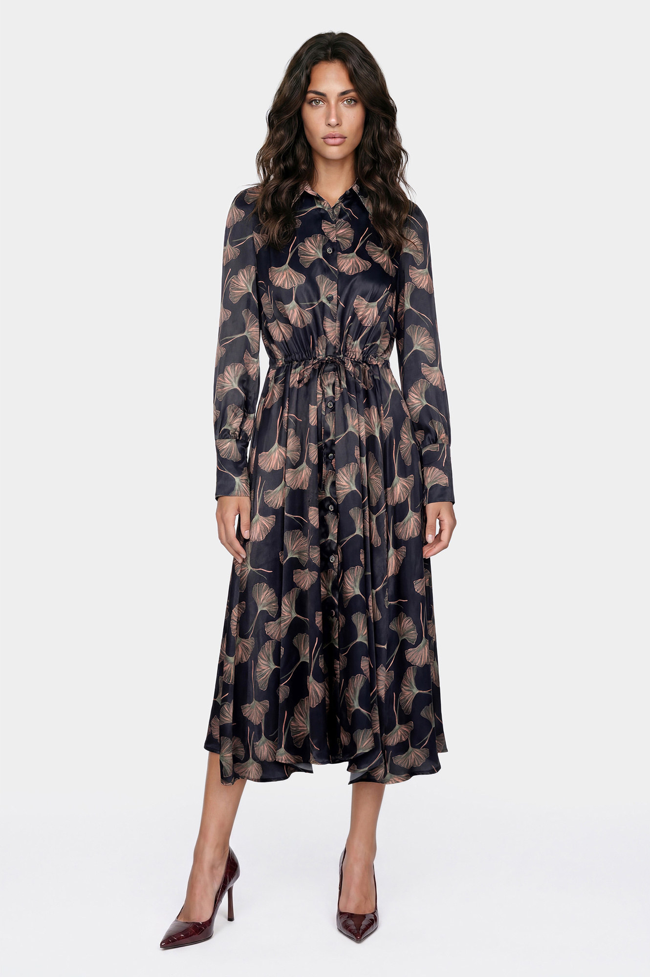 robe chemise imprimée multiblue fans s