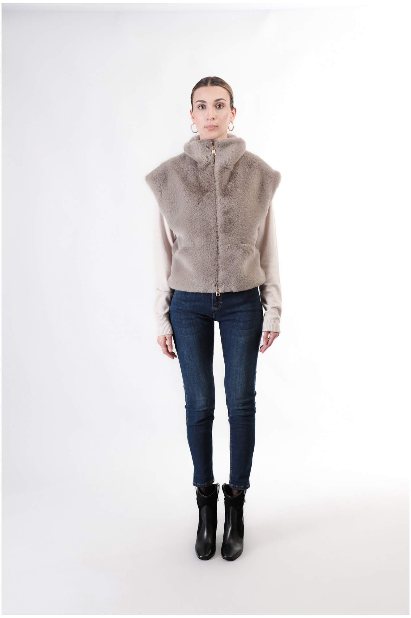 gilet en fausse fourrure ash 46