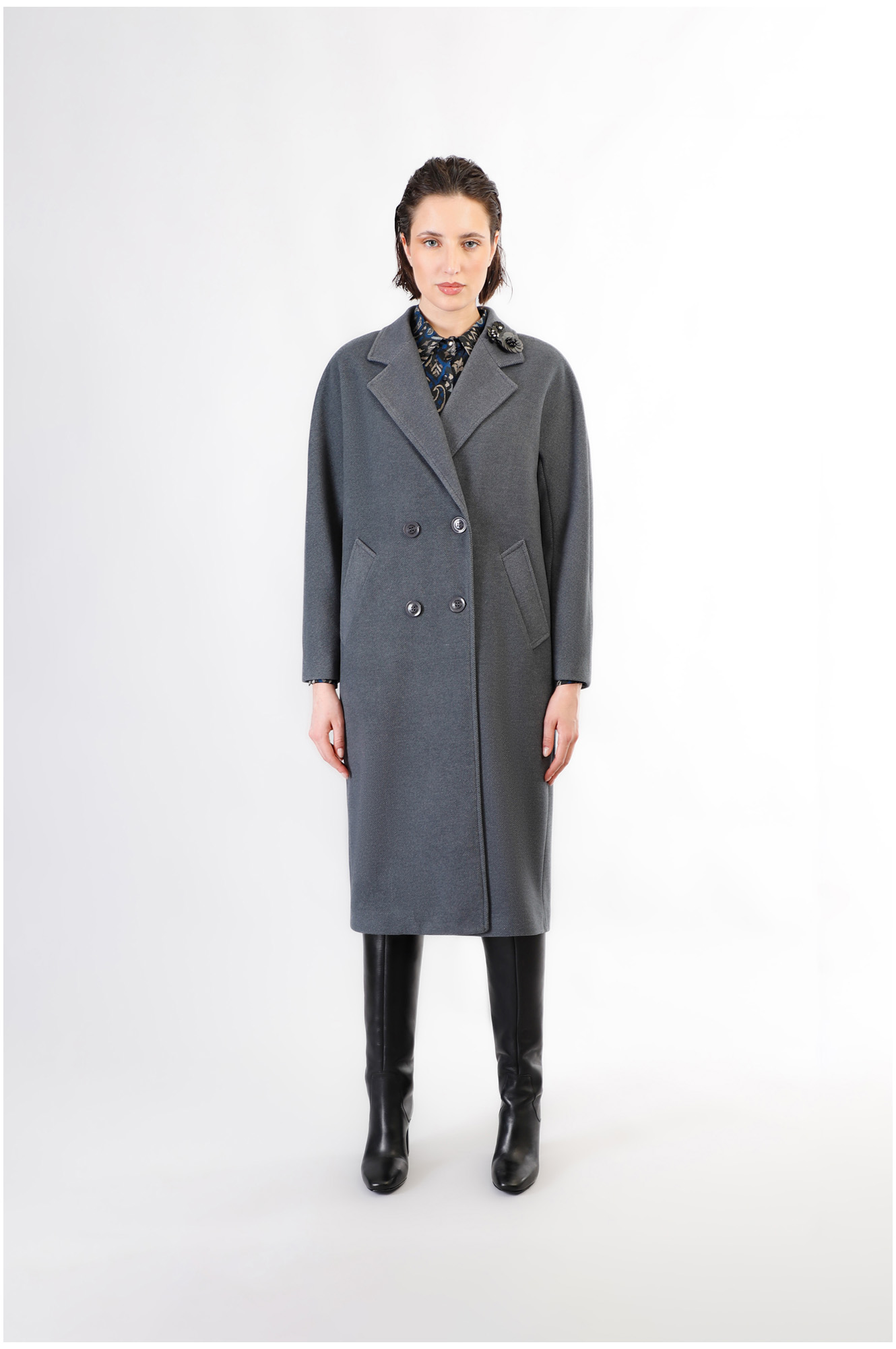 manteau croisé à manches kimono smoke 44 manteau croisé à manches kimono smoke 44