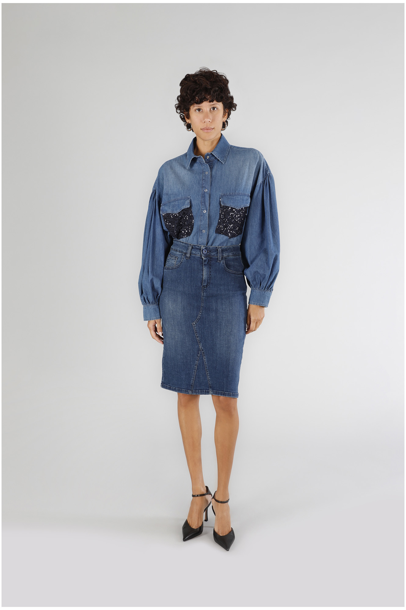 jupe en jean medium darck blu 29