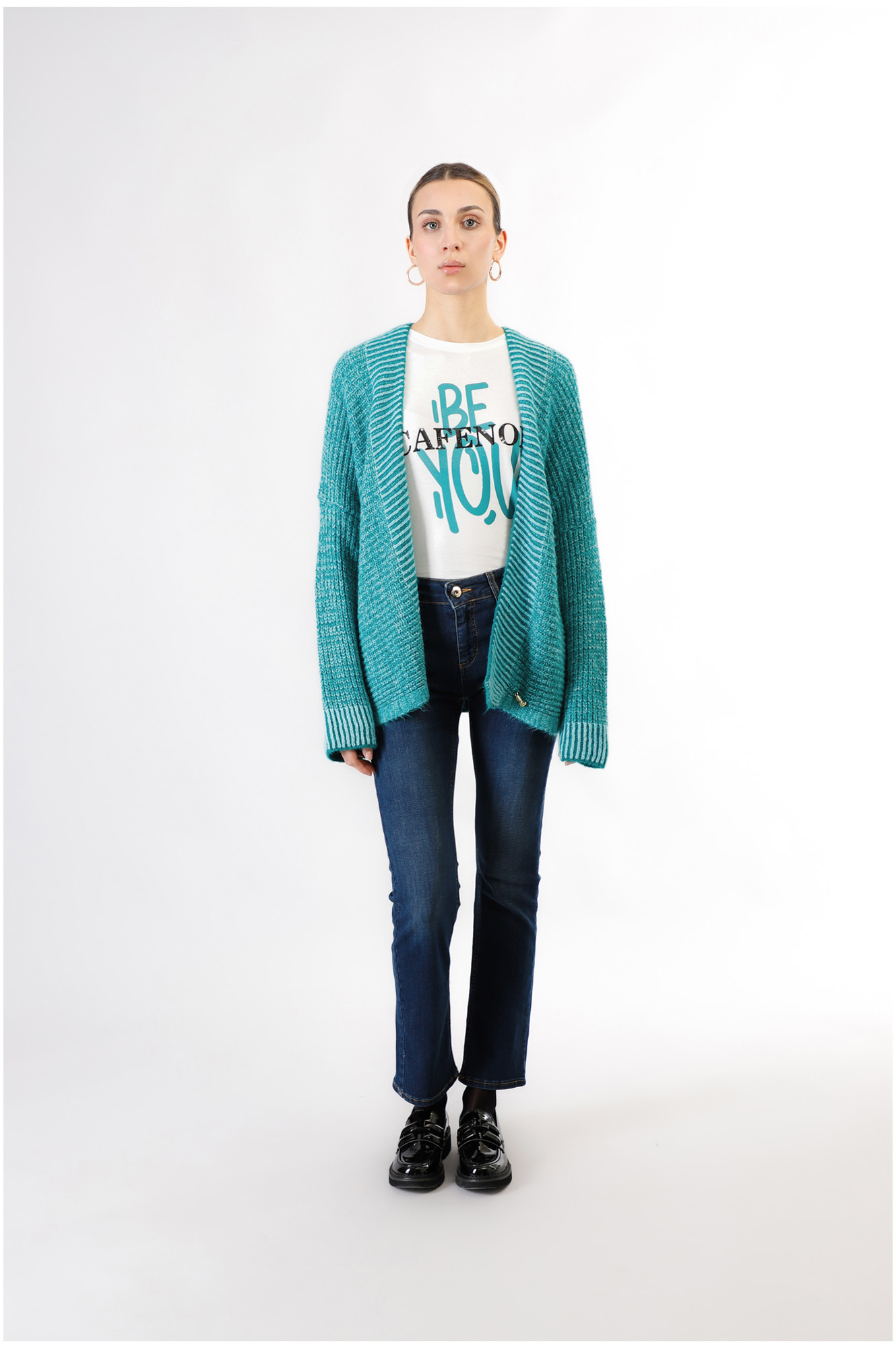 cardigan mouliné sans boutons et col châle emerald m cardigan mouliné sans boutons et col châle emerald m