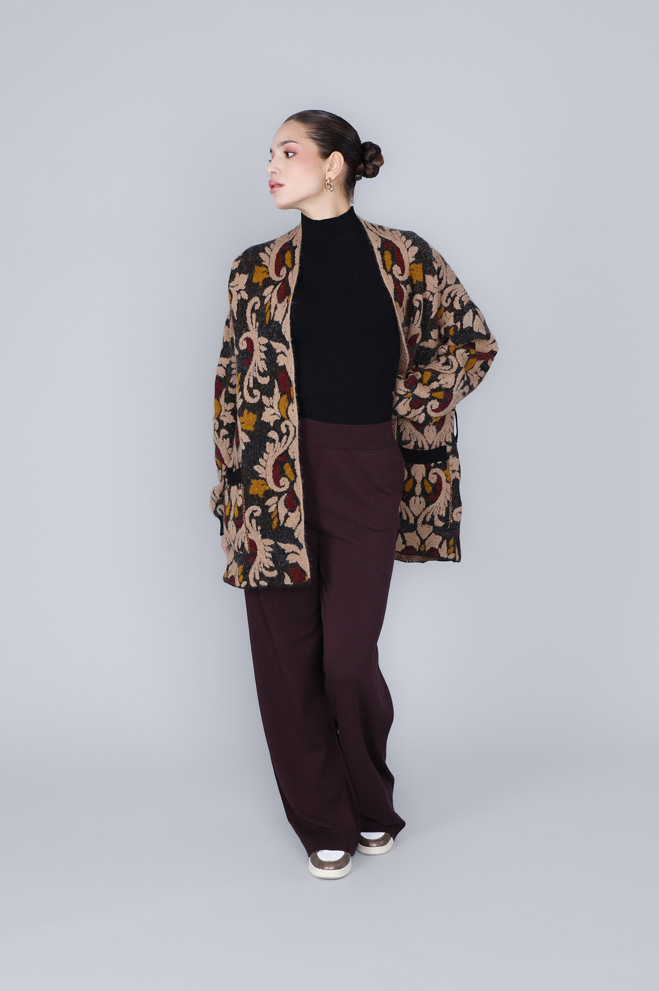 cardigan maxy avec ceinture jacquard multi baroque s cardigan maxy avec ceinture jacquard multi baroque s