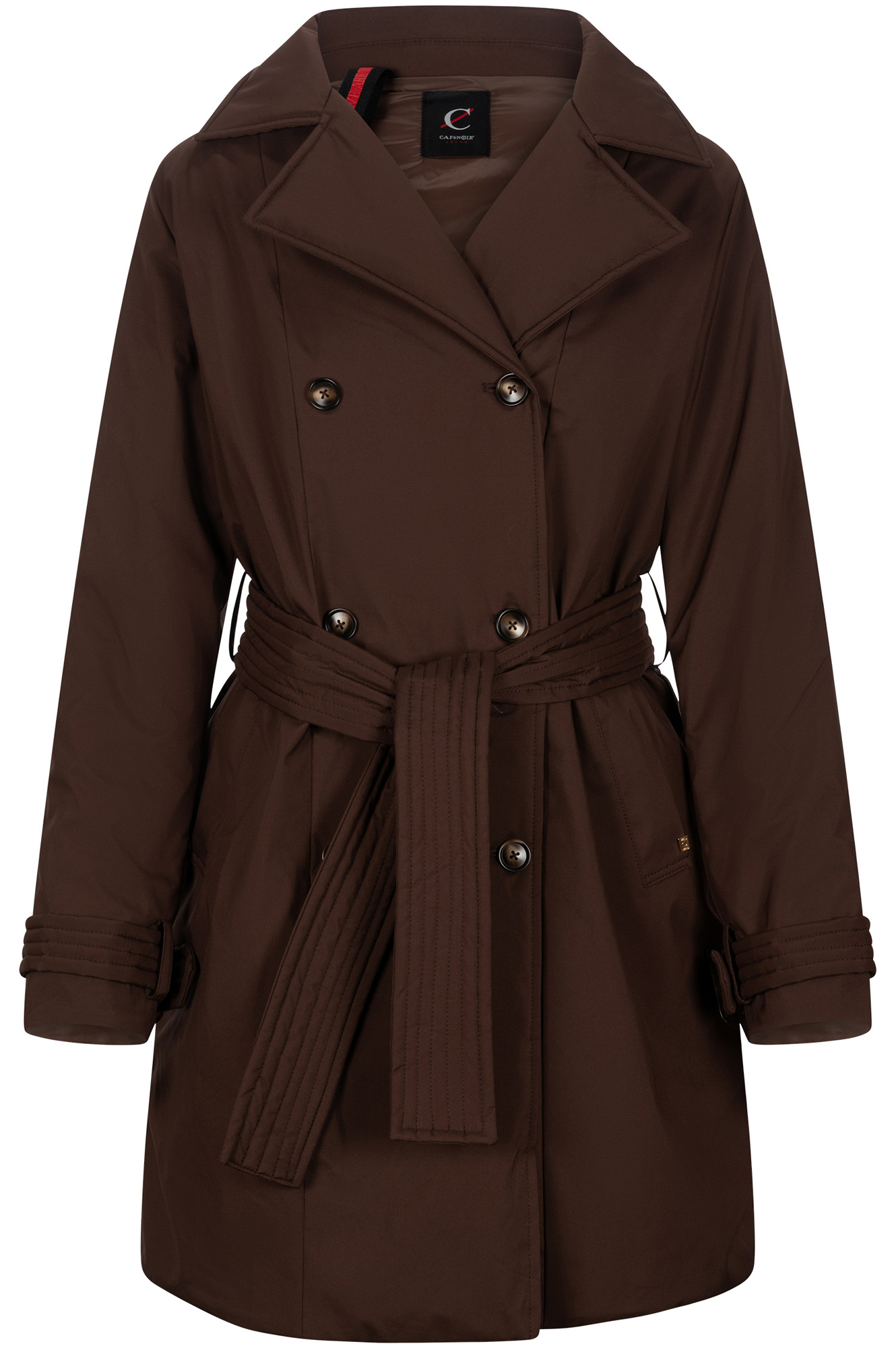 trench matelassé bi-matière dark brown 46 trench matelassé bi-matière dark brown 46