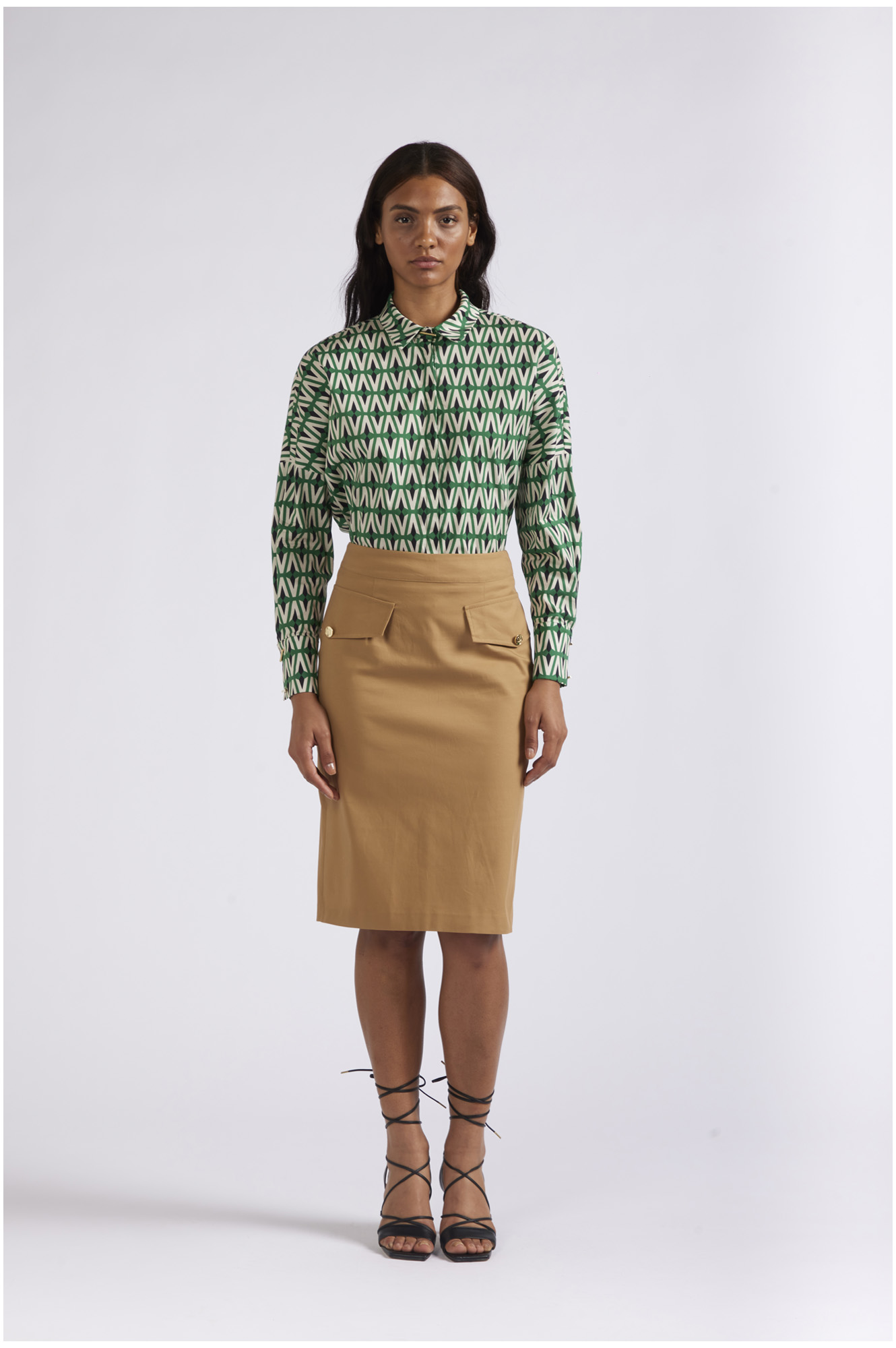jupe mi-longue en coton ginger 42 jupe mi-longue en coton ginger 42