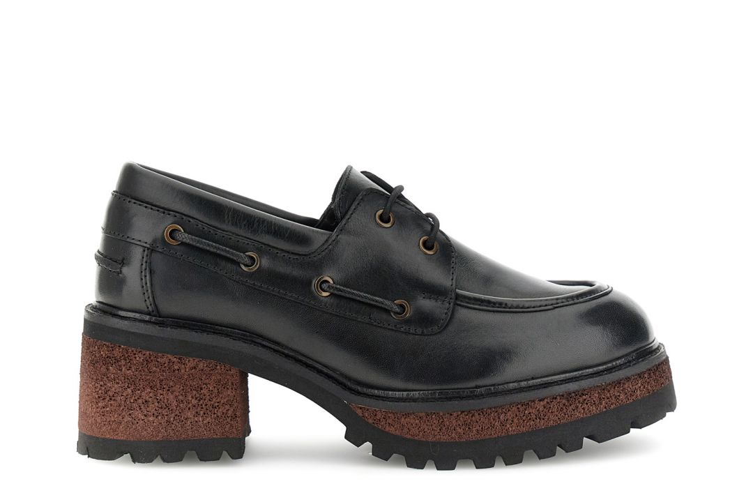 mocassins bateau en cuir black