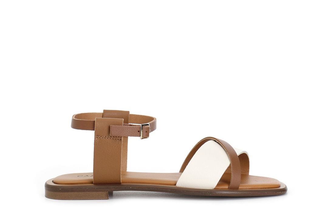 sandales à bande en cuir multicolore off white combo