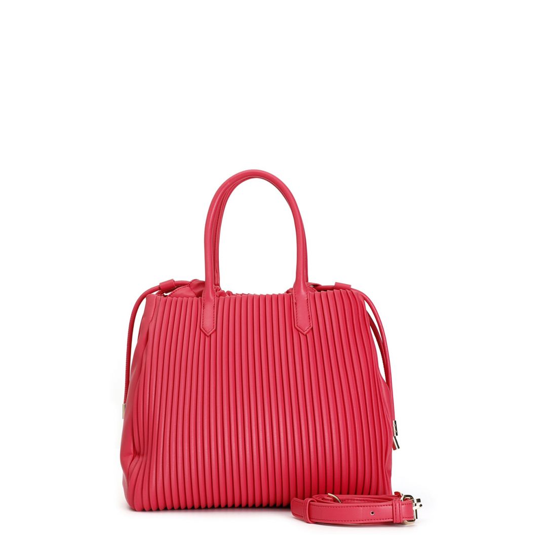 sac seau plissé hot pink