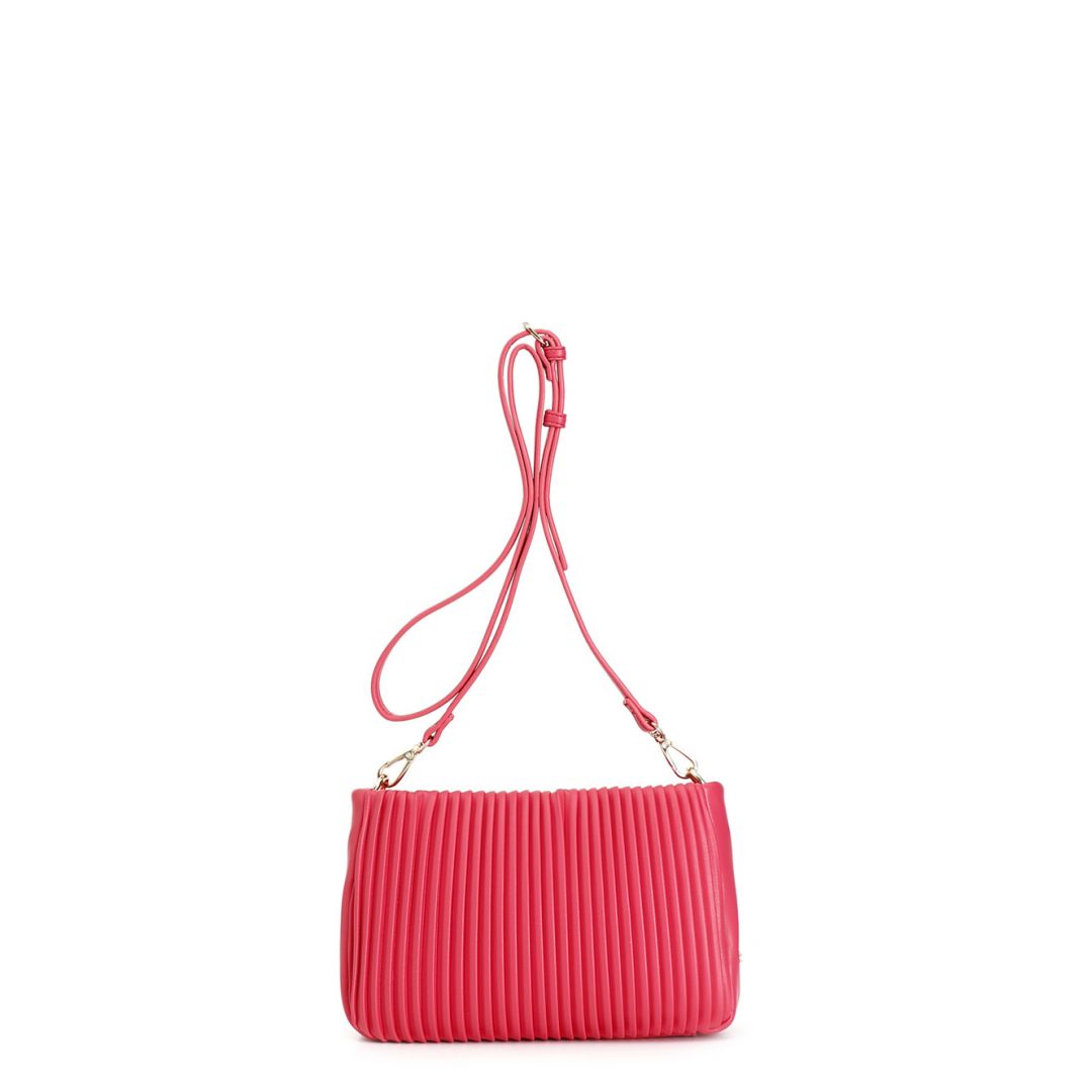 pochette plissée hot pink